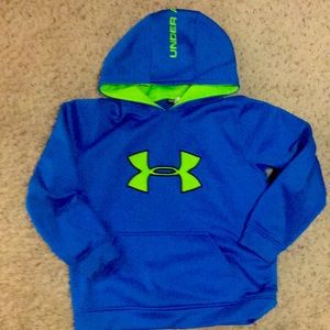 Boys under Armor neon green sweatshirt